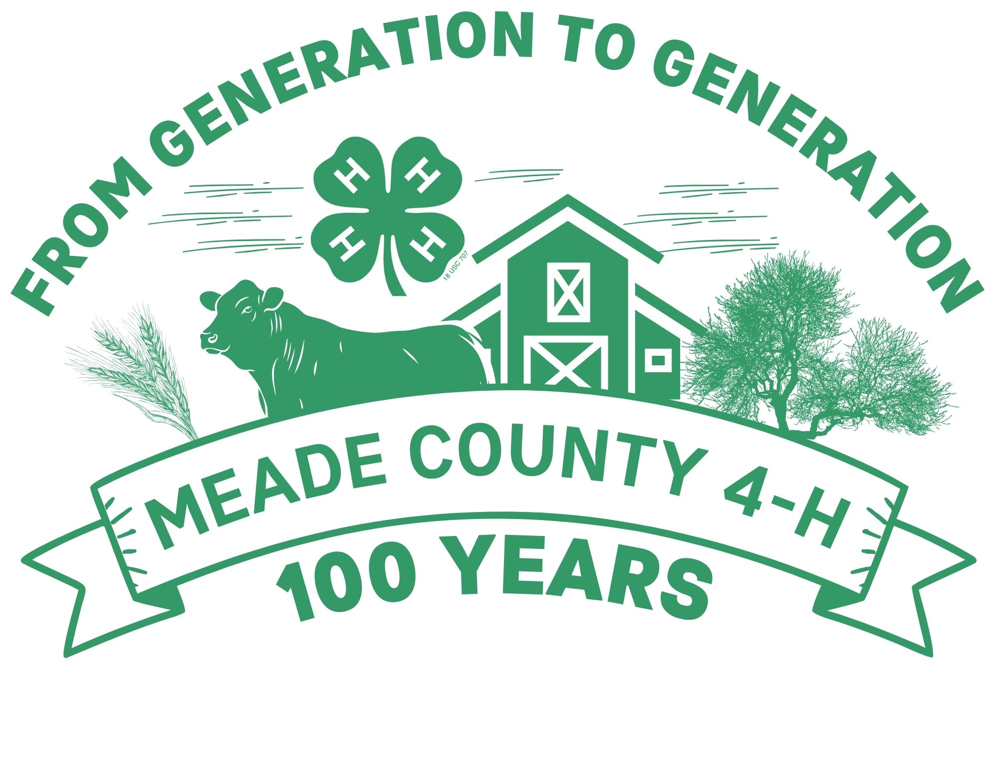 100 of Years of 4-H Green Logo